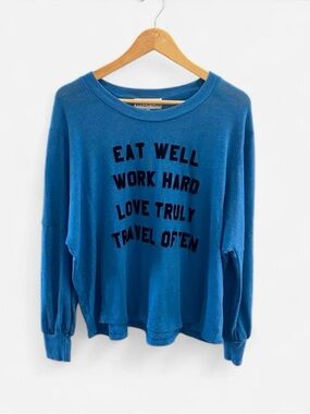 Wildfox blue long sleeve top